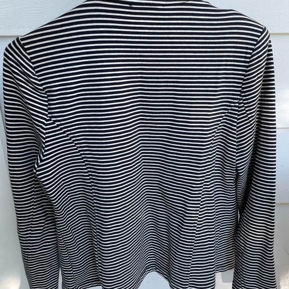 Tommy Hilfiger Women's Navy and White Striped Blazer Sz Medium - Picture 3 of 6